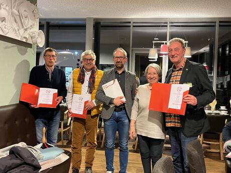 Die Aufsteiger Mannschaft mit Erich Kuhn, Martin Heß, Roland Marx, Sascha Wagner