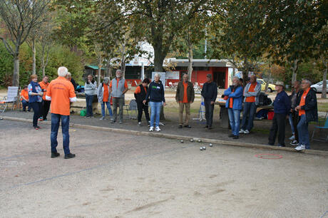 Einstimmung auf den Turniertag durch Harald | © KSV Baunatal e.V. | Petanque | 2020