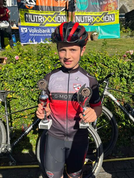 Jonas mit Platz 3 im Rennen und Platz 3 in der Serie der U15