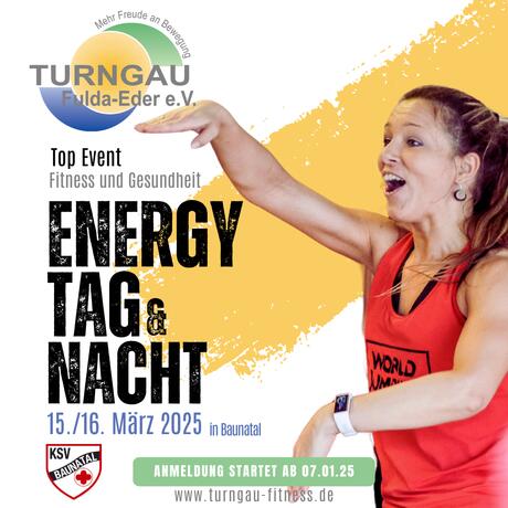 Energy Tag und Nacht Werbeplakat